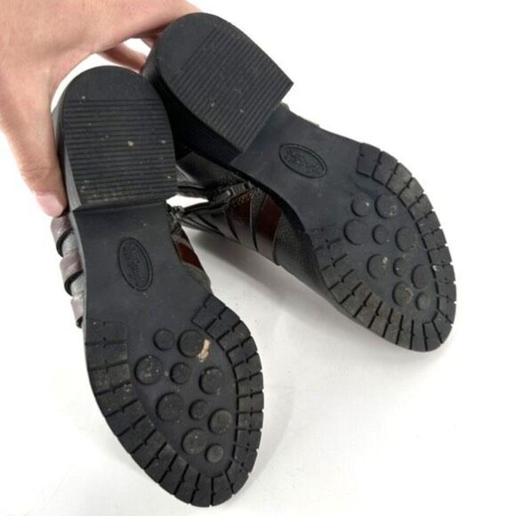 EuroSoft Phoebe Faux Leather Buckle Accent Boot Bootie Size 7 Gray & Brown - Picture 5 of 10